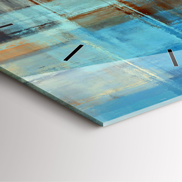 Wanduhr modern quadratisch Bunter Hintergrund - abstrakt