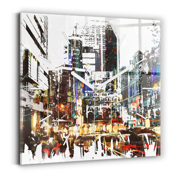 Wanduhr quadratisch New York City