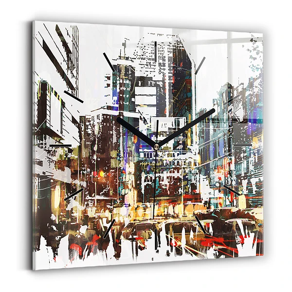 Wanduhr quadratisch New York City