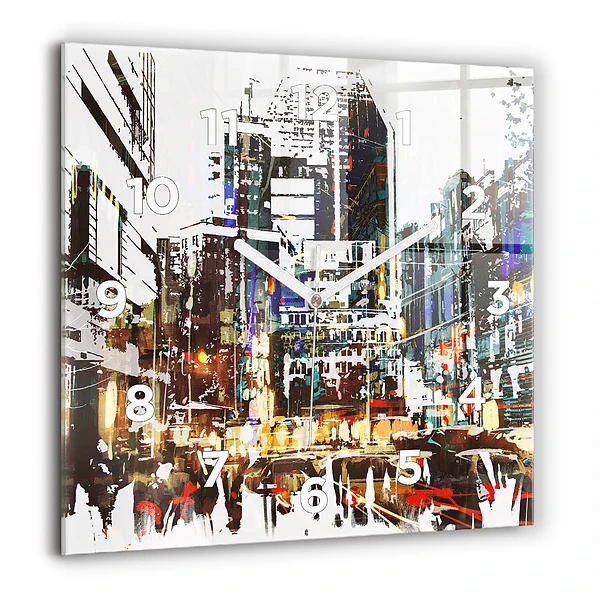 Wanduhr quadratisch New York City