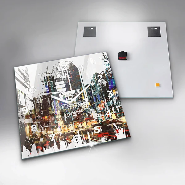Wanduhr quadratisch New York City