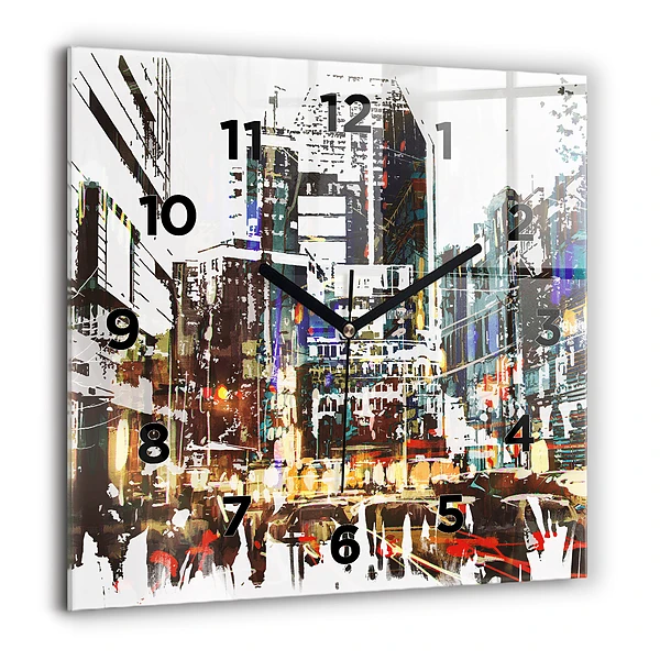 Wanduhr quadratisch New York City