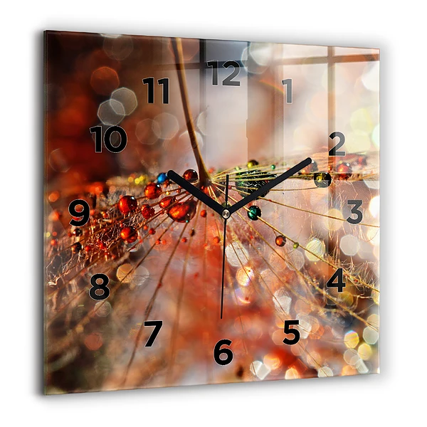Wanduhr modern quadratisch Gebläse mit Tau