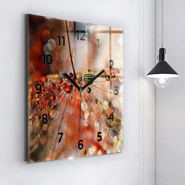 Wanduhr modern quadratisch Gebläse mit Tau