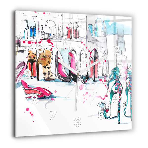 Wanduhr modern quadratisch Element der Weiblichkeit