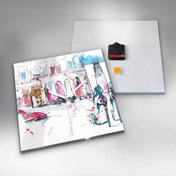 Wanduhr modern quadratisch Element der Weiblichkeit