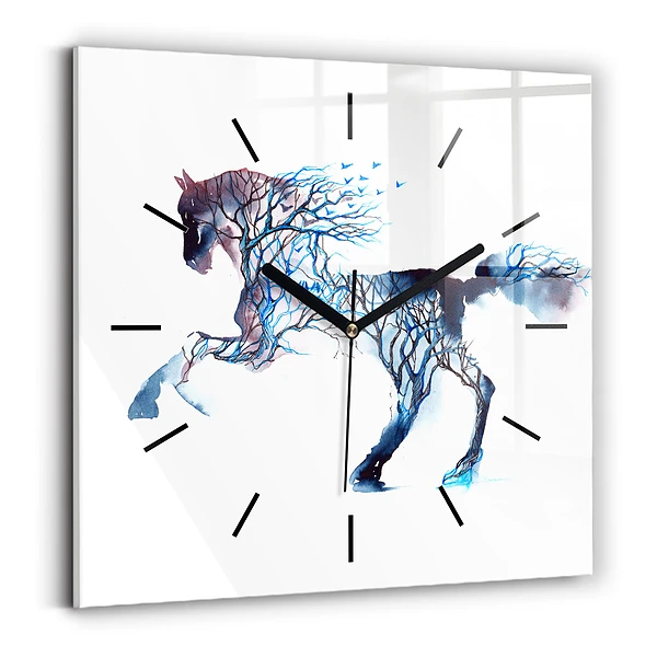 Wanduhr modern quadratisch Tier Natur Altruismus