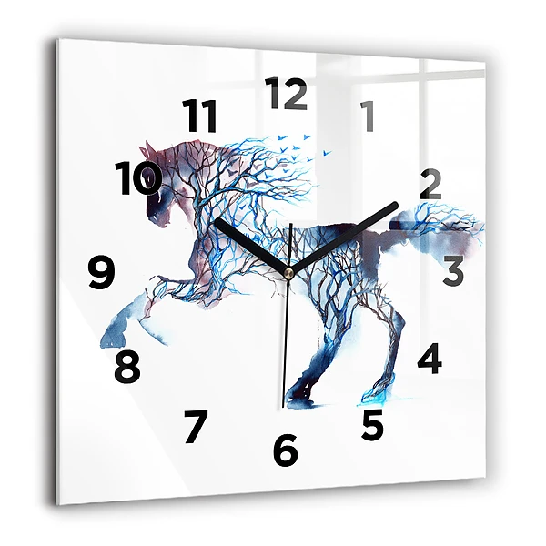 Wanduhr modern quadratisch Tier Natur Altruismus