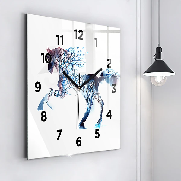 Wanduhr modern quadratisch Tier Natur Altruismus