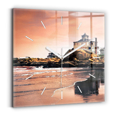 Wanduhr quadratisch mit motiv Sherman Küste