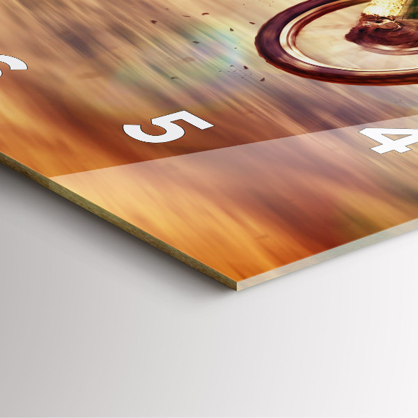 Wanduhr quadratisch Enduro-Motocross