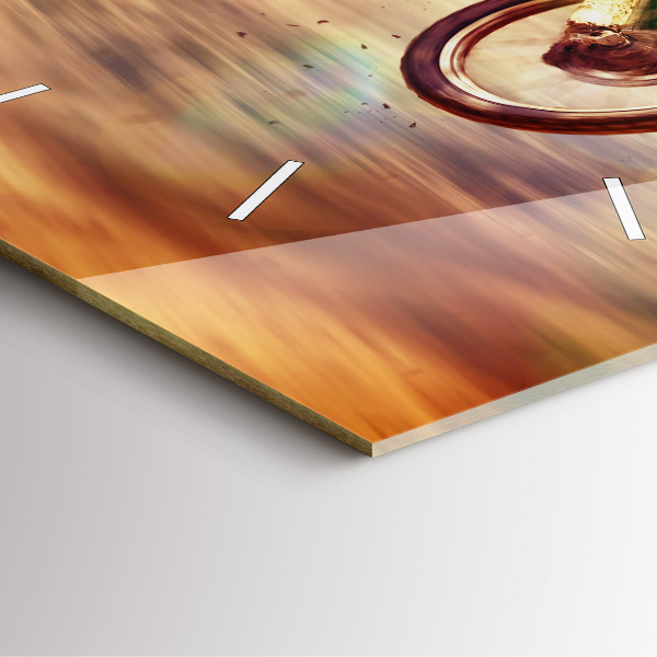 Wanduhr quadratisch Enduro-Motocross