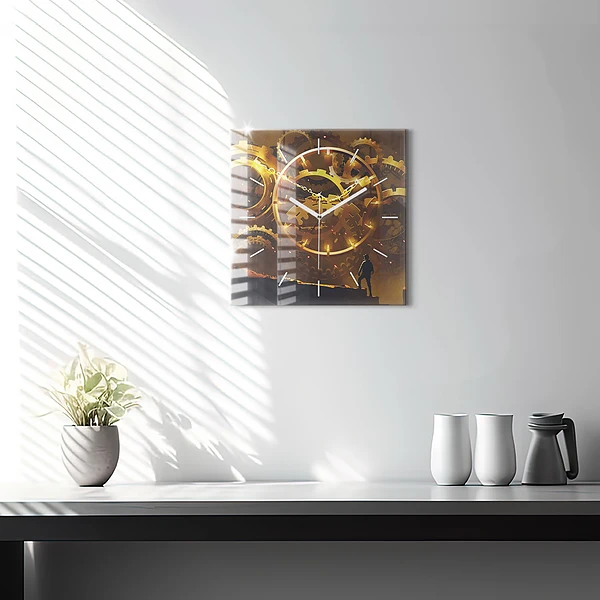 Wanduhr quadratisch Zeit - Mechanismus