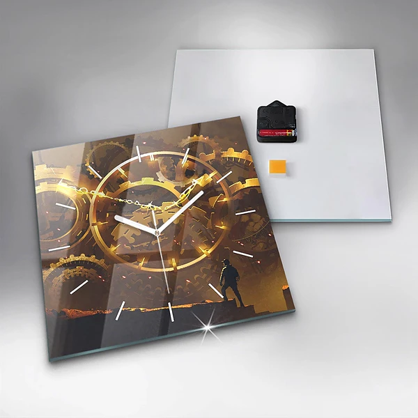 Wanduhr quadratisch Zeit - Mechanismus