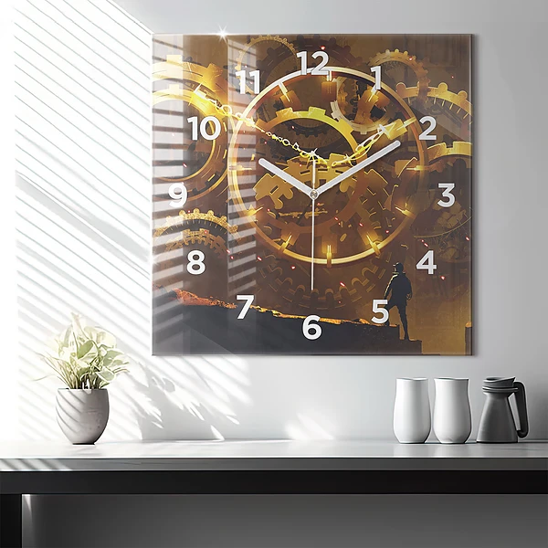 Wanduhr quadratisch Zeit - Mechanismus