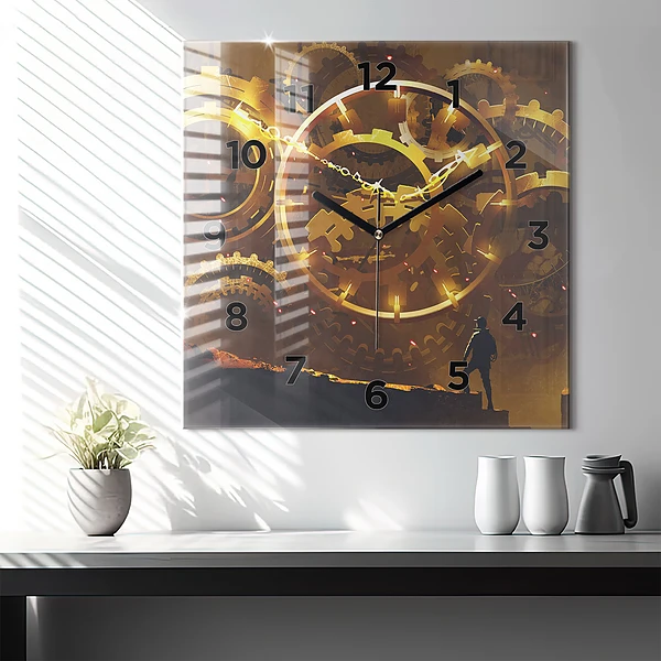 Wanduhr quadratisch Zeit - Mechanismus