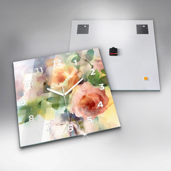 Wanduhr quadratisch Visualisierung der Natur