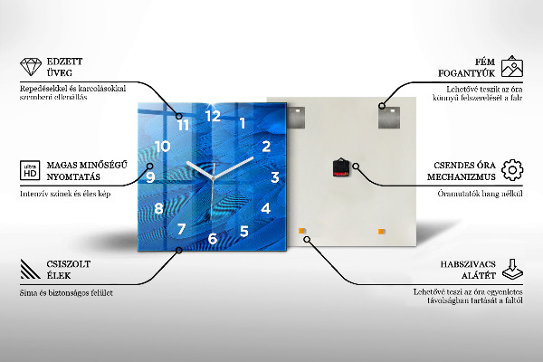 Wanduhr quadratisch mit motiv Zeichnung Bär