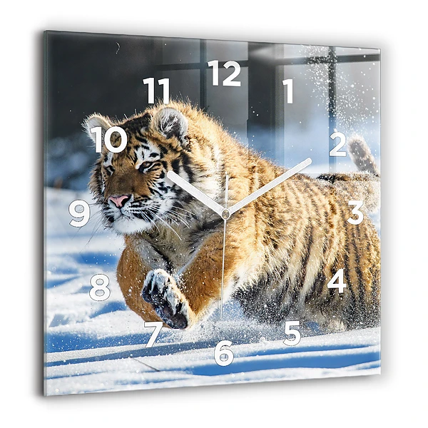 Wanduhr quadratisch Mutiger Schritt vorwärts