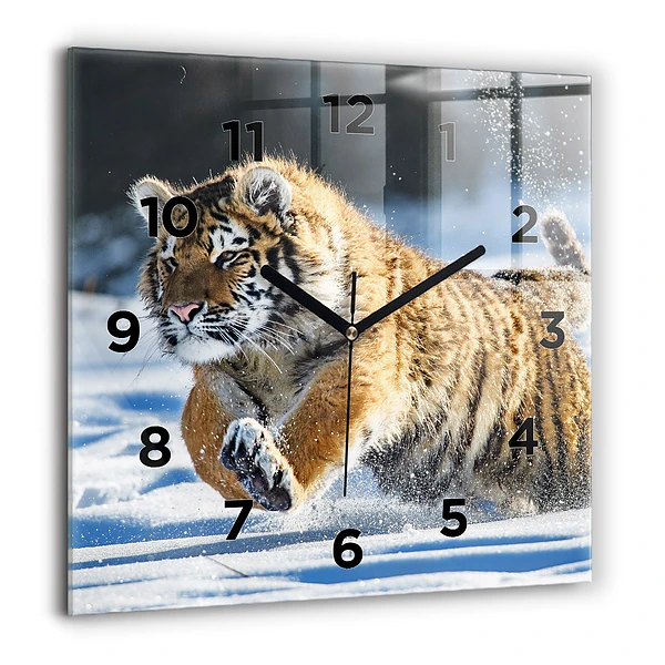 Wanduhr quadratisch Mutiger Schritt vorwärts