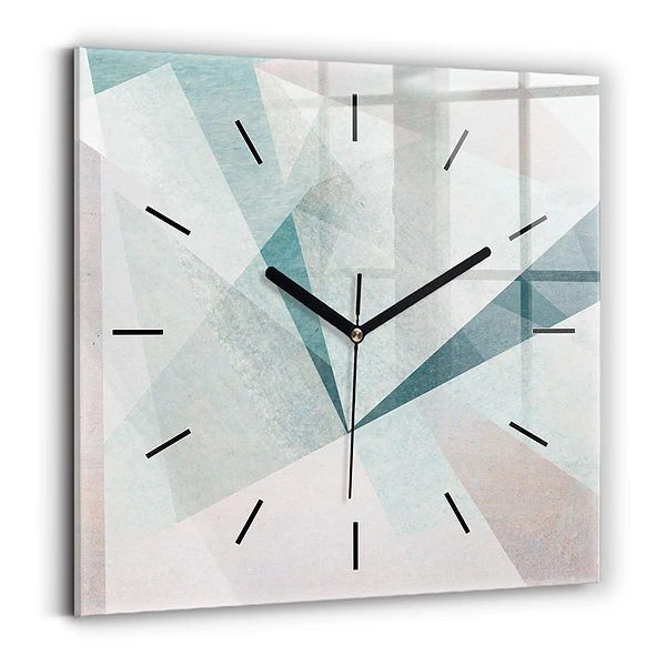 Wanduhr quadratisch Dreiecke Abstrakte Textur