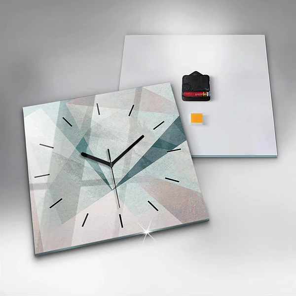 Wanduhr quadratisch Dreiecke Abstrakte Textur