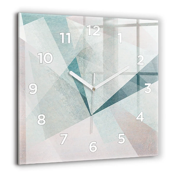 Wanduhr quadratisch Dreiecke Abstrakte Textur