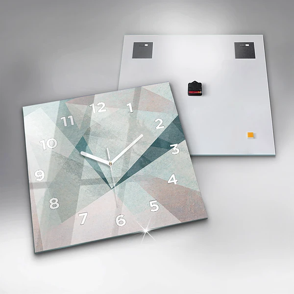 Wanduhr quadratisch Dreiecke Abstrakte Textur
