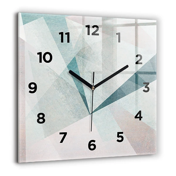 Wanduhr quadratisch Dreiecke Abstrakte Textur