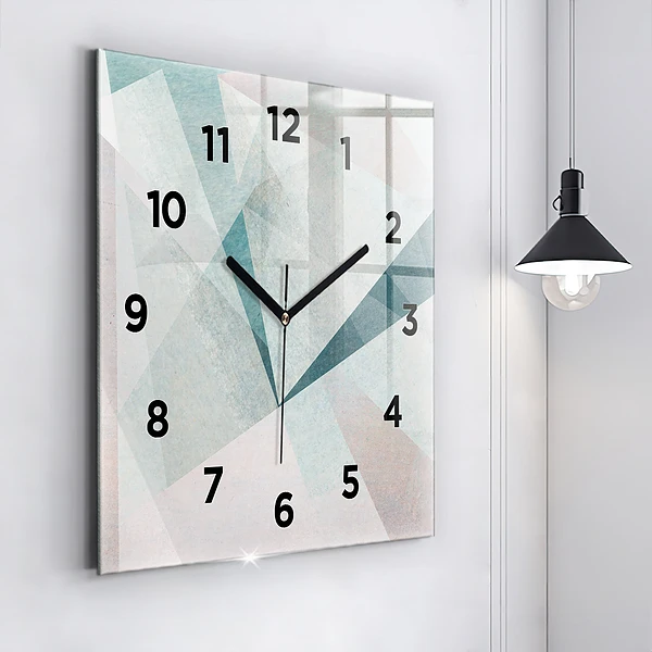 Wanduhr quadratisch Dreiecke Abstrakte Textur