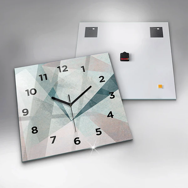 Wanduhr quadratisch Dreiecke Abstrakte Textur