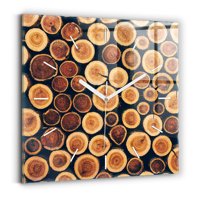 Wanduhr quadratisch mit motiv Holz