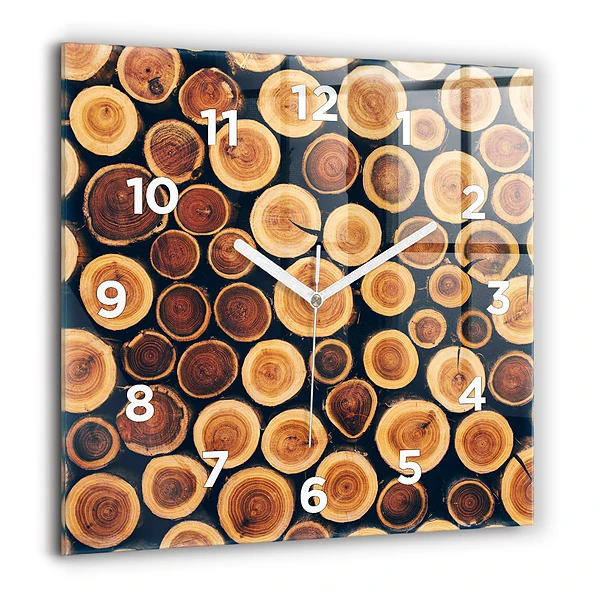 Wanduhr quadratisch mit motiv Holz