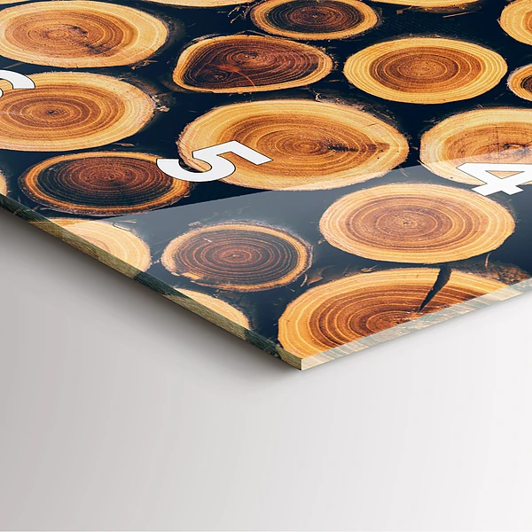Wanduhr quadratisch mit motiv Holz