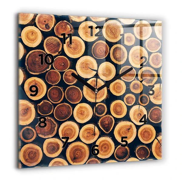 Wanduhr quadratisch mit motiv Holz