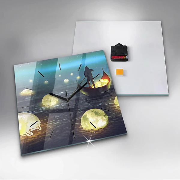Wanduhr quadratisch Abstraktion