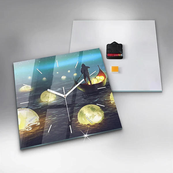 Wanduhr quadratisch Abstraktion