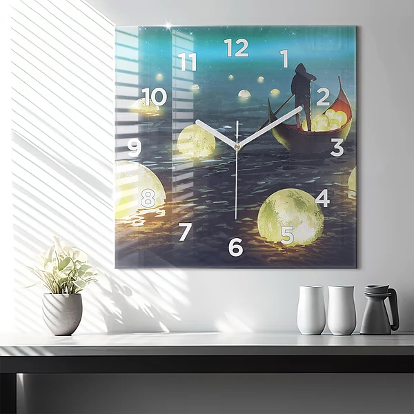 Wanduhr quadratisch Abstraktion