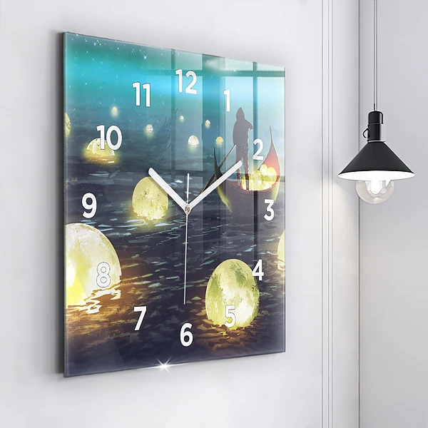 Wanduhr quadratisch Abstraktion