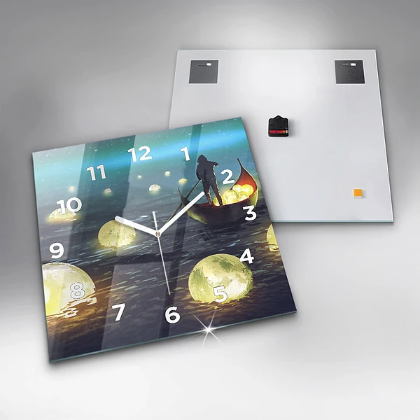 Wanduhr quadratisch Abstraktion