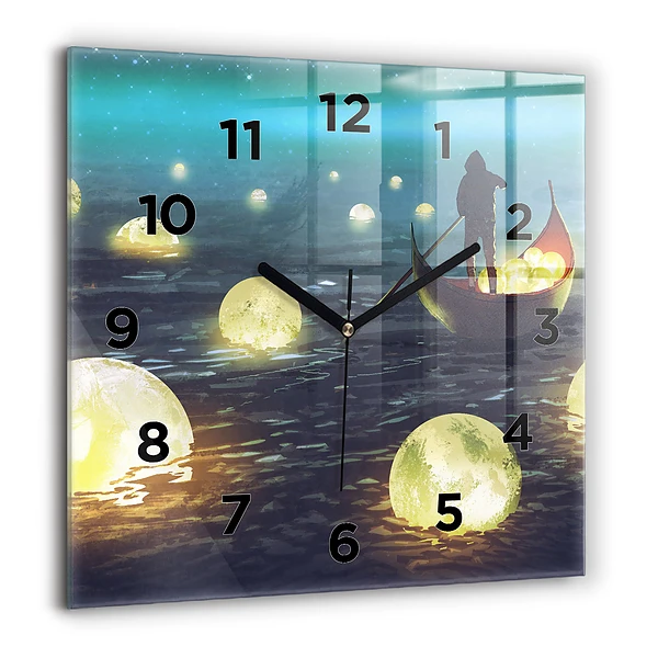 Wanduhr quadratisch Abstraktion