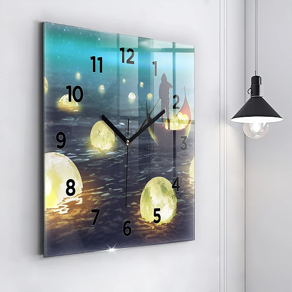 Wanduhr quadratisch Abstraktion