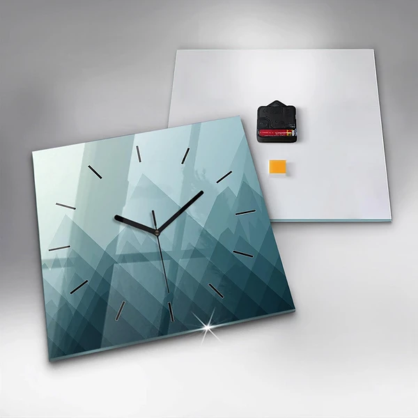 Wanduhr quadratisch mit motiv Geometrische Figuren
