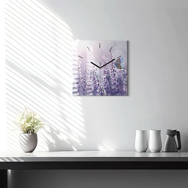 Wanduhr quadratisch mit motiv Abstraktion