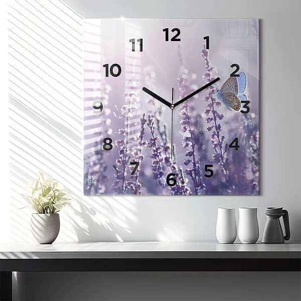 Wanduhr quadratisch mit motiv Abstraktion