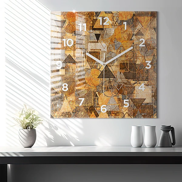 Wanduhr quadratisch Geometrische Formen