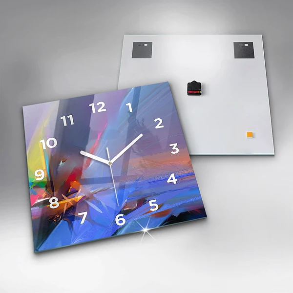 Wanduhr quadratisch mit motiv Meereslandschaft