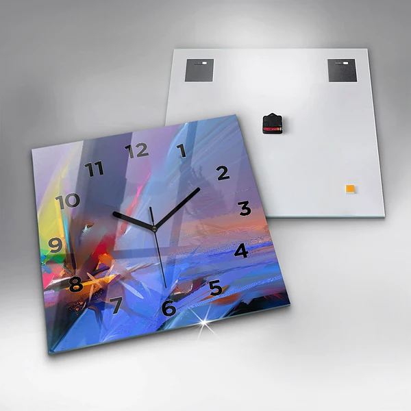 Wanduhr quadratisch mit motiv Meereslandschaft