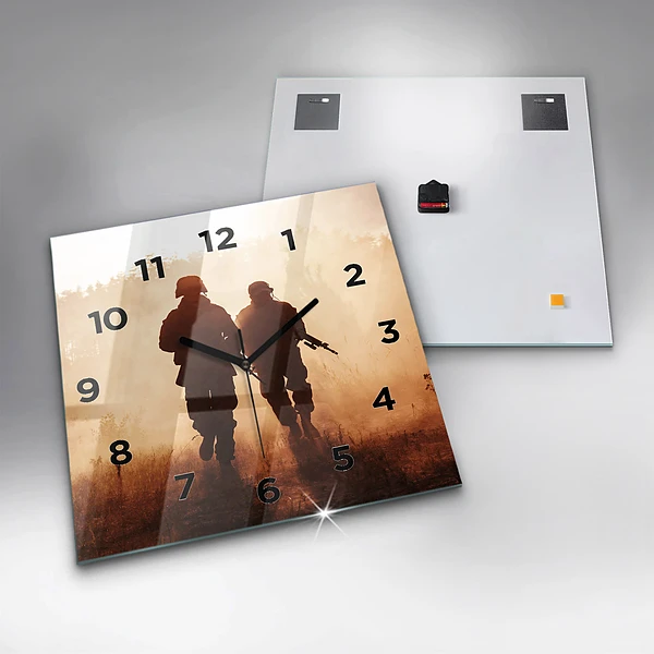 Wanduhr quadratisch mit motiv Marines der Vereinigten Staaten