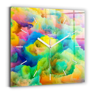 Wanduhr quadratisch mit motiv Fraktale Textur